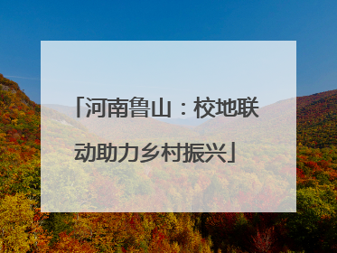 河南鲁山：校地联动助力乡村振兴