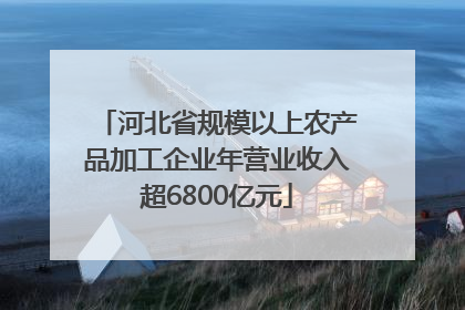河北省规模以上农产品加工企业年营业收入超6800亿元