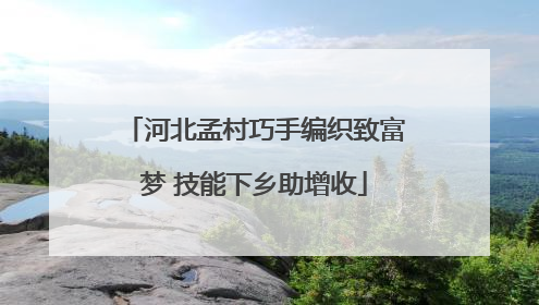 河北孟村巧手编织致富梦 技能下乡助增收