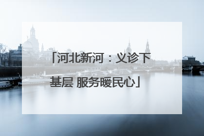 河北新河：义诊下基层 服务暖民心