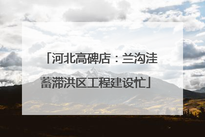 河北高碑店：兰沟洼蓄滞洪区工程建设忙