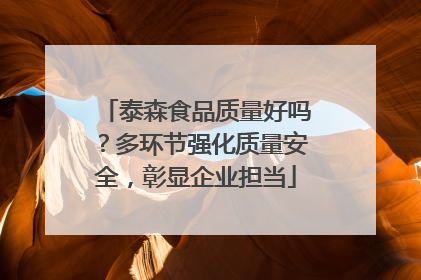 泰森食品质量好吗？多环节强化质量安全，彰显企业担当