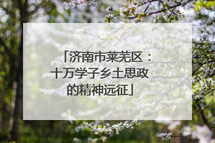 济南市莱芜区：十万学子乡土思政的精神远征