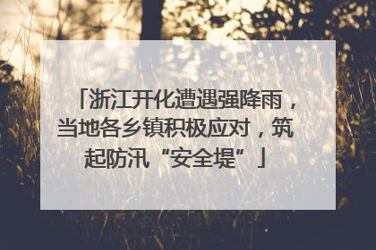 浙江开化遭遇强降雨，当地各乡镇积极应对，筑起防汛“安全堤”