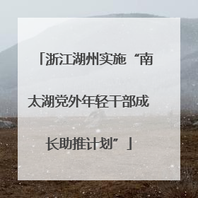 浙江湖州实施“南太湖党外年轻干部成长助推计划”