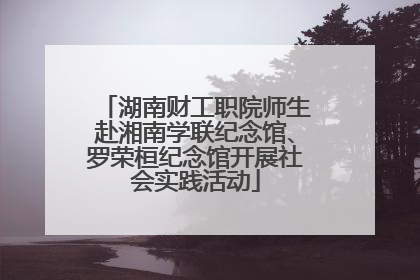 湖南财工职院师生赴湘南学联纪念馆、罗荣桓纪念馆开展社会实践活动