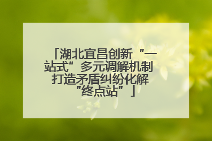 湖北宜昌创新“一站式”多元调解机制 打造矛盾纠纷化解“终点站”