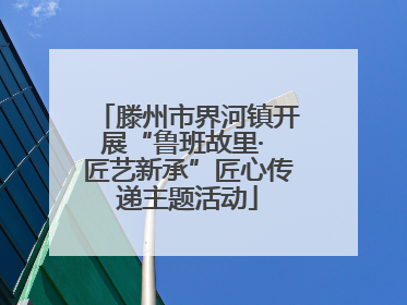 滕州市界河镇开展“鲁班故里· 匠艺新承”匠心传递主题活动