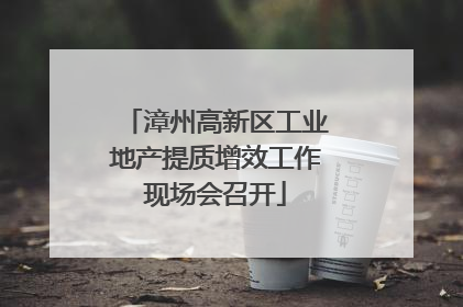 漳州高新区工业地产提质增效工作现场会召开