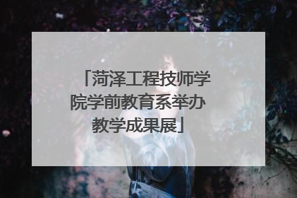 菏泽工程技师学院学前教育系举办教学成果展