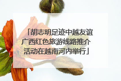 胡志明足迹中越友谊广西红色旅游线路推介活动在越南河内举行