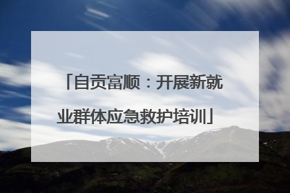 自贡富顺：开展新就业群体应急救护培训