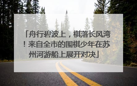 舟行碧波上，棋落长风湾！来自全市的围棋少年在苏州河游船上展开对决