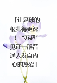 让足球的根扎得更深！“苏超”见证一群普通人发自内心的热爱