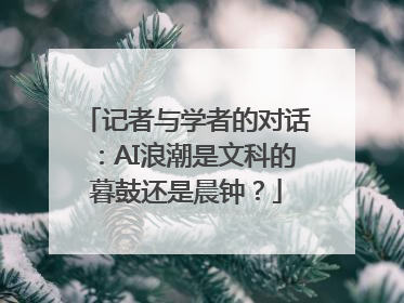 记者与学者的对话：AI浪潮是文科的暮鼓还是晨钟？