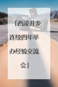 西凌井乡连续四年举办经验交流会