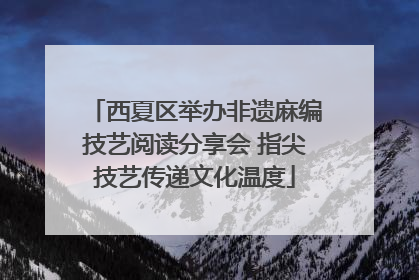 西夏区举办非遗麻编技艺阅读分享会 指尖技艺传递文化温度