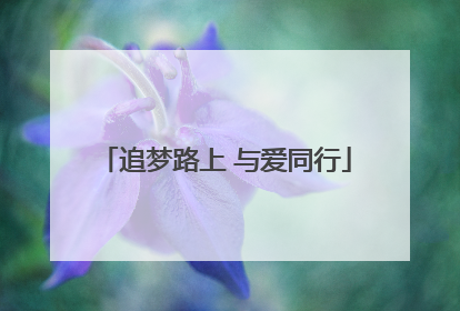 追梦路上 与爱同行