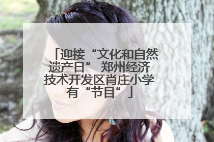 迎接“文化和自然遗产日” 郑州经济技术开发区肖庄小学有“节目”