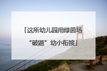 这所幼儿园用绿茵场“破题”幼小衔接