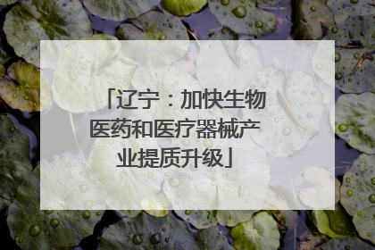 辽宁：加快生物医药和医疗器械产业提质升级