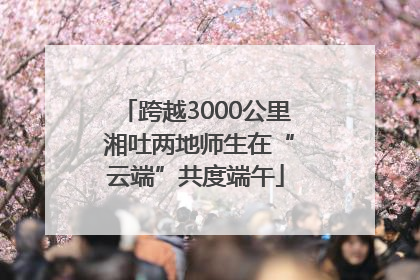 跨越3000公里 湘吐两地师生在“云端”共度端午