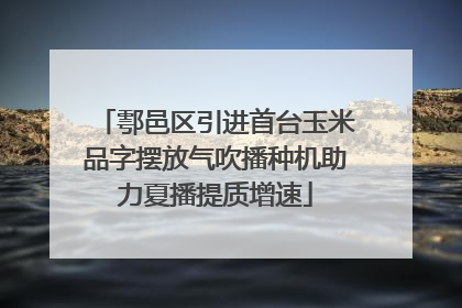鄠邑区引进首台玉米品字摆放气吹播种机助力夏播提质增速