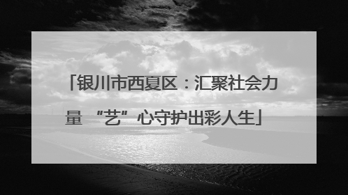 银川市西夏区：汇聚社会力量 “艺”心守护出彩人生