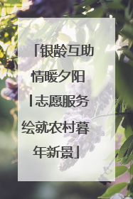 银龄互助 情暖夕阳│志愿服务绘就农村暮年新景
