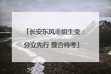 长安东风重组生变：分立先行 整合待考