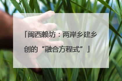 闽西赖坊：两岸乡建乡创的“融合方程式”