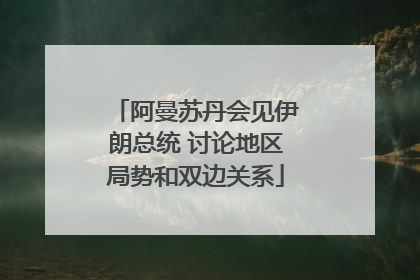 阿曼苏丹会见伊朗总统 讨论地区局势和双边关系