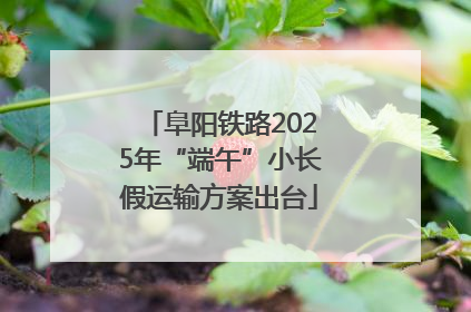 阜阳铁路2025年“端午”小长假运输方案出台