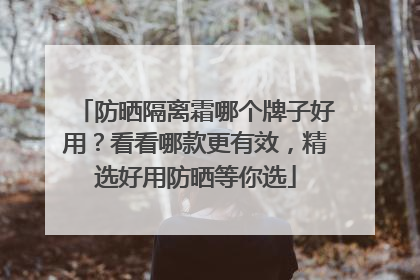 防晒隔离霜哪个牌子好用？看看哪款更有效，精选好用防晒等你选