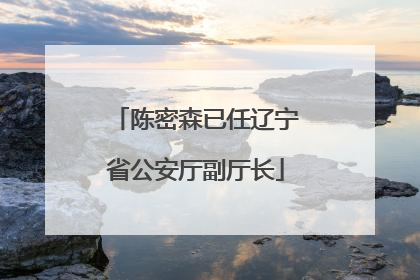 陈密森已任辽宁省公安厅副厅长