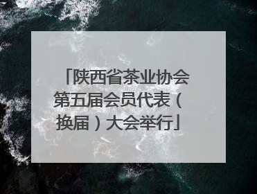 陕西省茶业协会第五届会员代表（换届）大会举行