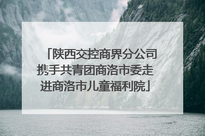 陕西交控商界分公司携手共青团商洛市委走进商洛市儿童福利院