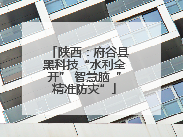 陕西：府谷县黑科技“水利全开” 智慧脑“精准防灾”