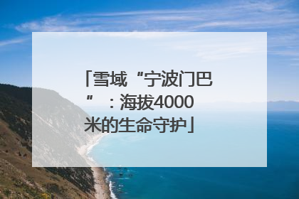 雪域“宁波门巴”：海拔4000米的生命守护