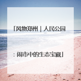 风物郑州｜人民公园：闹市中的生态宝藏
