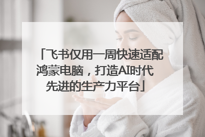 飞书仅用一周快速适配鸿蒙电脑，打造AI时代先进的生产力平台