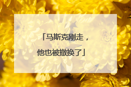 马斯克刚走，他也被撤换了