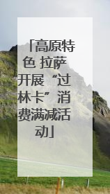 高原特色 拉萨开展“过林卡”消费满减活动