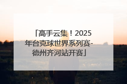 高手云集！2025年台克球世界系列赛-德州齐河站开赛