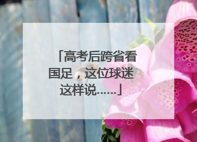 高考后跨省看国足，这位球迷这样说……