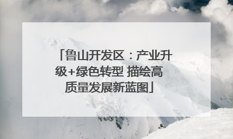 鲁山开发区：产业升级+绿色转型 描绘高质量发展新蓝图