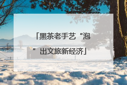 黑茶老手艺“泡”出文旅新经济
