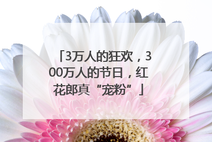 3万人的狂欢，300万人的节日，红花郎真“宠粉”