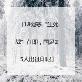 18强赛“生死战”在即，国足25人出征印尼