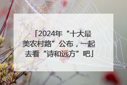 2024年“十大最美农村路”公布，一起去看“诗和远方”吧